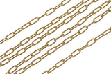 Gold Filled 2.5mm Paperclip Textured Chain, Wholesale, USA Made, Chain by foot