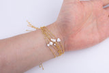 USA Gold Filled Permanent Jewelry Connectors Chained Pearl Connectors Real Gold Filled 2.5mm 6mm- Around 9 inches- Bracelet or Anklet