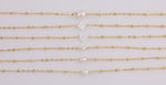 USA Gold Filled Permanent Jewelry Connectors Chained Pearl Connectors Real Gold Filled 2.5mm 6mm- Around 9 inches- Bracelet or Anklet