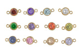 4mm Rose Gold Filled Connector 14/20 or Sterling Silver Add-On Birthstone Made in USA Real 14k Gold Filled Charm and Connector