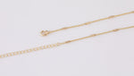 16" 18" Satellite Necklace Gold Plated Anti-Tarnish Gold Necklace Bar Tube Satellite Chain with Extender Perfect for Layering