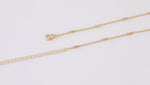 16" 18" Satellite Necklace Gold Plated Anti-Tarnish Gold Necklace Bar Tube Satellite Chain with Extender Perfect for Layering