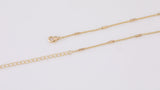 16" 18" Satellite Necklace Gold Plated Anti-Tarnish Gold Necklace Bar Tube Satellite Chain with Extender Perfect for Layering