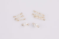 USA Gold Filled Permanent Jewelry Connectors Freshwater Pearl Connector 1420 Gold Filled 1.3mmx12mm 925 Sterling Silver