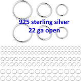 925 Sterling silver Jump Rings 22 Gauge 22 ga - 925 SS Made in USA - 3.5mm, 4mm, 5mm, 6mm - Click and Lock