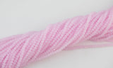 3mm Crystal Rondelle -2 or 5 or 10 STRANDS- Extra Fine-14 inches long about 100+ Beads - Pink Opal