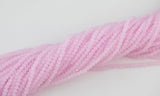 3mm Crystal Rondelle -2 or 5 or 10 STRANDS- Extra Fine-14 inches long about 100+ Beads - Pink Opal