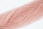 3mm Crystal Rondelle -2 or 5 or 10 STRANDS- Extra Fine-14 inches long about 100+ Beads - Peach