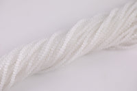 3mm Crystal Rondelle White Opal Beads -2 or 5 or 10 STRANDS- Extra Fine-14 inches long about 100+ Beads