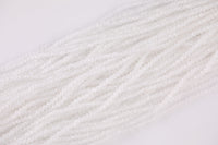 3mm Crystal Rondelle White Opal Beads -2 or 5 or 10 STRANDS- Extra Fine-14 inches long about 100+ Beads