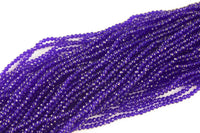 3mm Crystal Roundel Navy Blue Royal Blue Opal Beads -2 or 5 or 10 STRANDS- Extra Fine-14 inches long about 100+ Beads