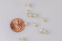 USA Gold Filled Permanent Jewelry Connectors Akoya Pearl Connectors Real Gold Filled4mm