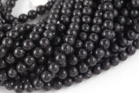 Natural Shungite Beads Matte Unpolished 8mm Round Beads High Quality Black Lustrous Gemstone from Russia 15.5" Strand Gemstone Beads