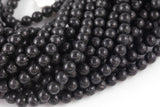 Natural Shungite Beads Matte Unpolished 8mm Round Beads High Quality Black Lustrous Gemstone from Russia 15.5" Strand Gemstone Beads