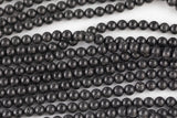 Natural Shungite Beads Matte Unpolished 8mm Round Beads High Quality Black Lustrous Gemstone from Russia 15.5" Strand Gemstone Beads