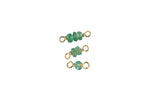 Gold filled or Sterling Silver Clear Permanent Jewelry Connectors- Natural Emerald