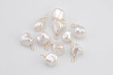 USA Gold Filled Pearl Nuggets Drop Pendant Handmade Approx. 12mm. Made with Gold Filled Wire Made in USA