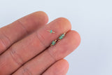 Gold filled or Sterling Silver Clear Permanent Jewelry Connectors- Natural Emerald