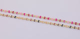Dainty Multi color Enamel Rolo Cable Paperclip Chain by Yard, Link Cable Thick Elongate Chain, Wholesale bulk Roll Chain Jewelry
