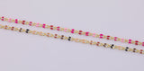 Dainty Multi color Enamel Rolo Cable Paperclip Chain by Yard, Link Cable Thick Elongate Chain, Wholesale bulk Roll Chain Jewelry