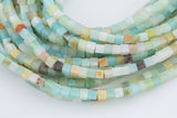 Natural Amazonite Beads 4mm Cube Beads Square Natural Untreated Gemstone Beads 15.5" Strand