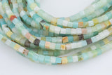 Natural Amazonite Beads 4mm Cube Beads Square Natural Untreated Gemstone Beads 15.5" Strand