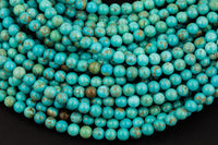 Turquoise Round 6mm 8mm 10mm Full Strand 15.5-16" AAA Quality Smooth Gemstone Beads