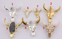 Cow Heads Selection Buffalo Head Bison Bull Longhorns Texas UT Horns Texans Charm Cowhead Pendant Cow