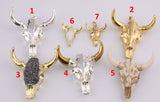 Cow Heads Selection Buffalo Head Bison Bull Longhorns Texas UT Horns Texans Charm Cowhead Pendant Cow