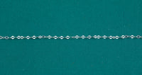 2.5mm Sterling silver Chain Double Flat Oval Paper Clip Chain