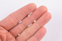 Gold filled or Sterling Silver Clear Permanent Jewelry Connectors- Ethiopian Opal