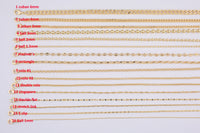 16" 14K Gold Anti-Tarnish Necklace Selection Oval Paperclip Singapore Ball Satellite Link Chain Necklaces High Quality Layering Chain