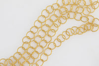 Gold Filled Texturized Round Chain, 3.4mm, Wholesale, BULK Low Price, Chain by foot Permanent Jewelry Chain