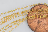 Gold Filled Cable Flat Paperclip Oval Dainty Chain 1.3mm , Wholesale, USA Made, Chain by foot Permanent Jewelry Chain