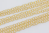 Gold Filled Flat or Round Chain, 3.4mm, Wholesale, BULK Low Price, Chain by foot Permanent Jewelry Chain
