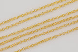 Gold Filled Gold Filled 1.5mm double Rolo -Wholesale- By the Foot- fits most jump rings Made in USA Permanent Jewelry Chain