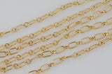 The Big and Small One 14kt Gold Filled 3.2 and 2.8 mm Chunky Long & Short Chain by the Foot - Bold Thick Permanent Jewelry Chain - USA made