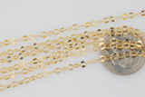 Round double Flat- 2.8x3.5mm- Gold Filled Chain by the Foot - USA Made- Wholesale - Perfect For Permanent Jewelry - Made in USA