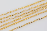 Gold Filled 2mm Rolo Chain, Wholesale, USA Made, Chain by foot Permanent Jewelry Chain