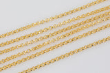 Gold Filled 2mm Rolo Chain, Wholesale, USA Made, Chain by foot Permanent Jewelry Chain