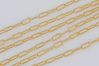 Gold Filled 2.5mm Paperclip Textured Chain, Wholesale, USA Made, Chain by foot