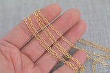 Gold Filled 2.5mm Paperclip Textured Chain, Wholesale, USA Made, Chain by foot