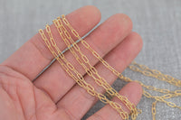 Gold Filled 2.5mm Paperclip Textured Chain, Wholesale, USA Made, Chain by foot