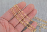 Gold Filled 2.5mm Paperclip Textured Chain, Wholesale, USA Made, Chain by foot
