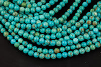 Turquoise Round 6mm 8mm 10mm Full Strand 15.5-16" AAA Quality Smooth Gemstone Beads