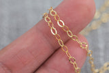 Gold Filled Sunburst Oval 2.7mm and 3.1mm- Wholesale, USA Made, Chain by foot Permanent Jewelry Chain