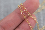 Gold Filled Sunburst Oval 2.7mm and 3.1mm- Wholesale, USA Made, Chain by foot Permanent Jewelry Chain