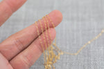 1.3mm -1.5mm Gold-filled Chain by the foot or 10 feet-- Flat Chain Permanent Jewelry Chain