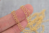 Gold Filled Texturized Oval Chain, Elongated Oval Chain, 3.5 x 2.3 mm links, , Wholesale, USA Made, Chain by foot Permanent Jewelry Chain