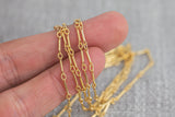 Gold Filled Tubed Chain, 3 plus 1 Oval Links, Wholesale, USA Made, Chain by foot Permanent Jewelry Chain